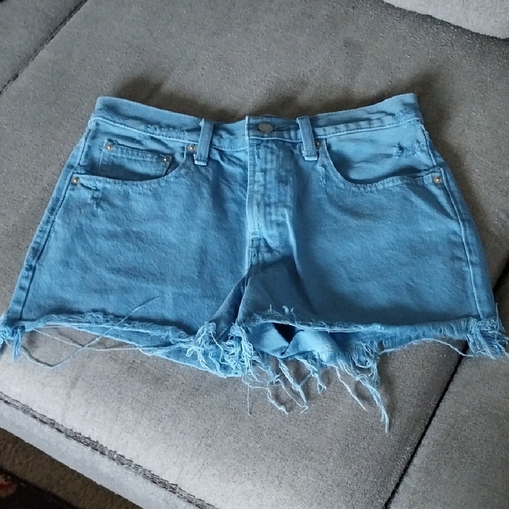 Lucky Brand Dusty Blue Relaxed Jean Short
